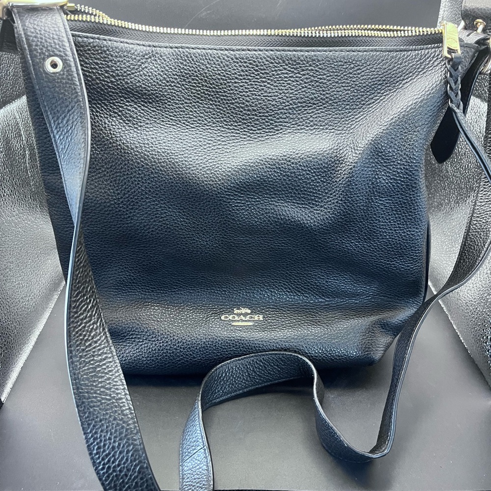 Coach Black Pebbled Leather Bag